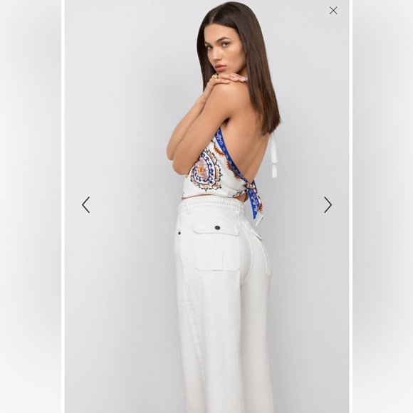 Johnny Was The Braided Wide Leg Jeans White 30 - Picture 4 of 8